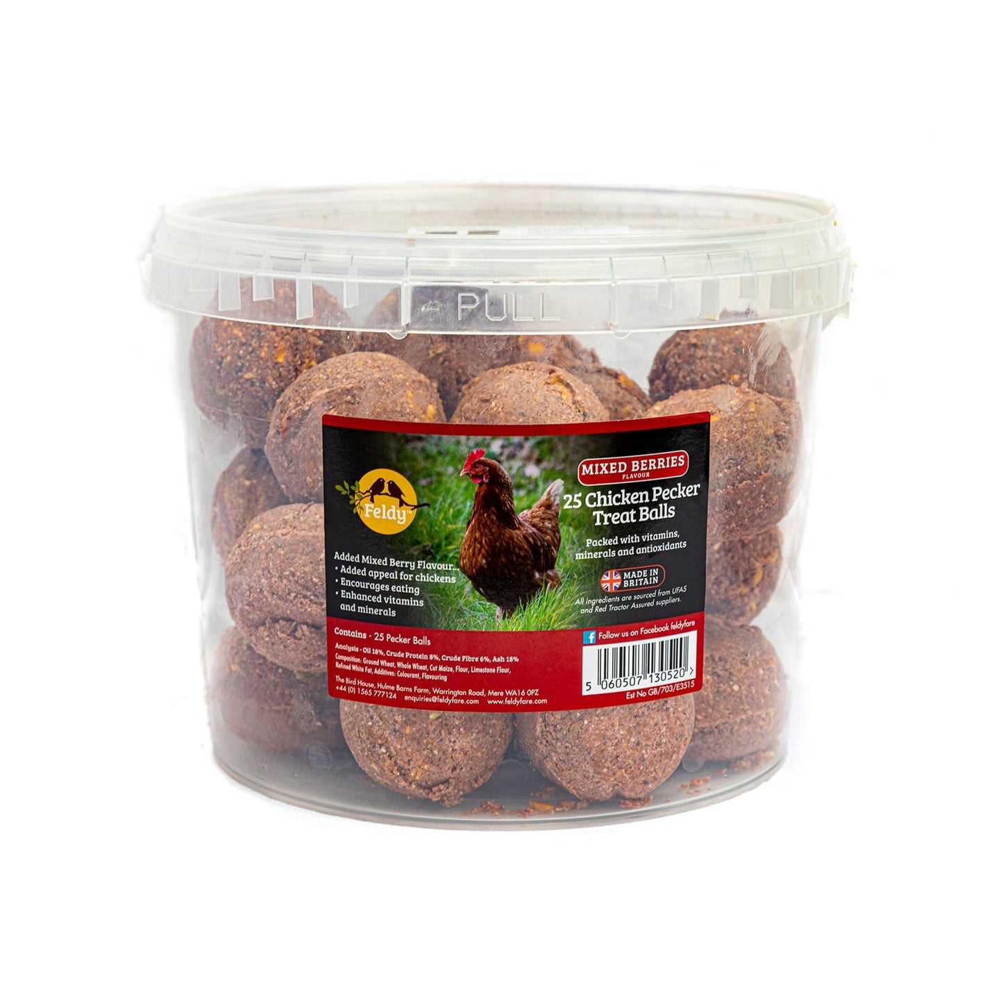 Feldy Chicken Pecking & Grazer Balls X25 - choose your flavour - BOREDOM BUSTER