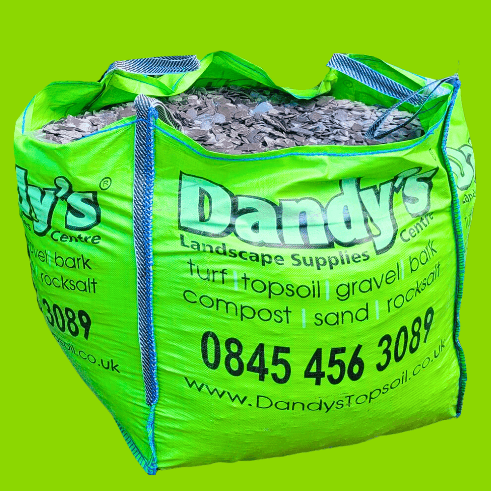Welsh Blue Plum Crushed Slate Chippings 40mm