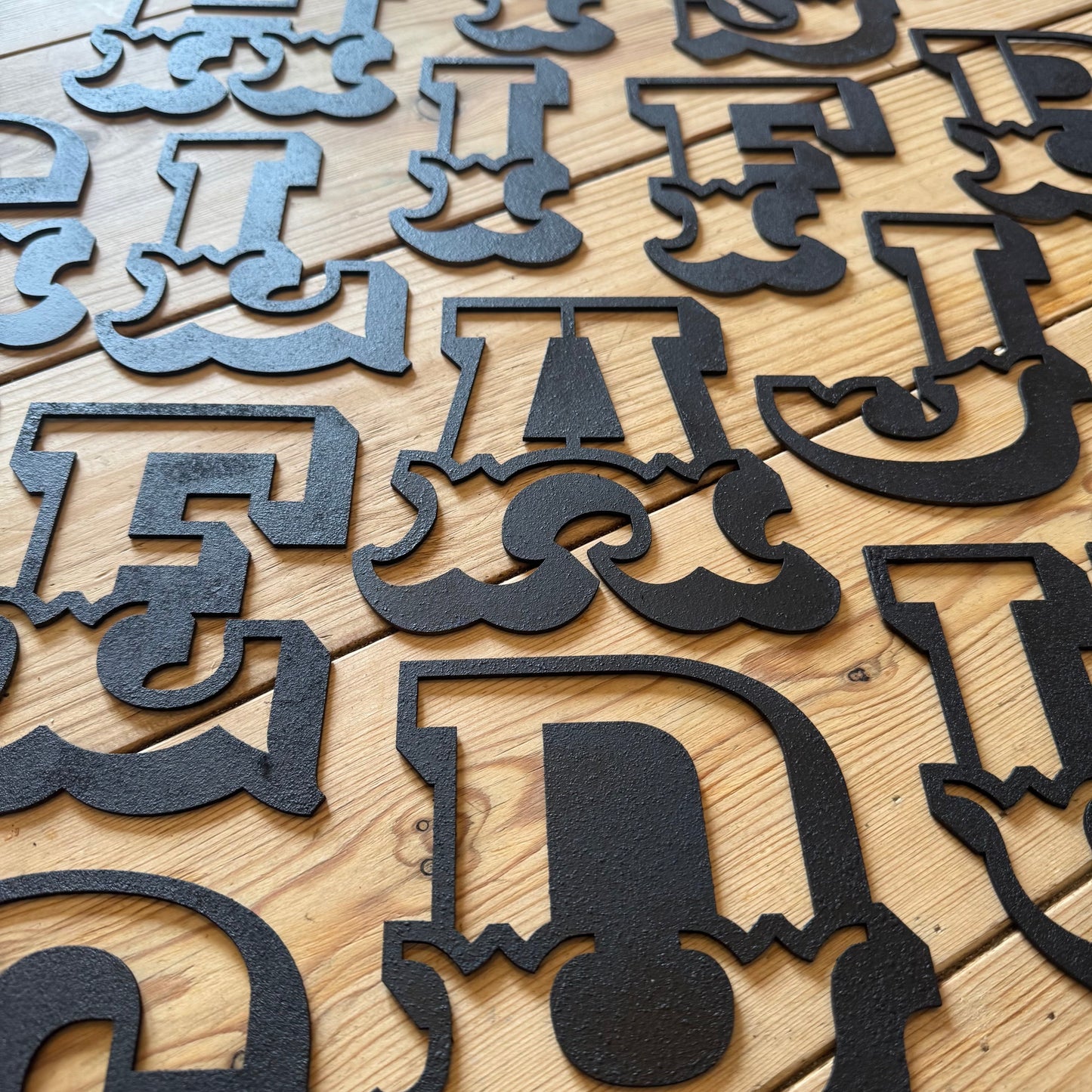 Rustic Black Metal Carnival Letters A–Z | 5” or 12” Alphabet