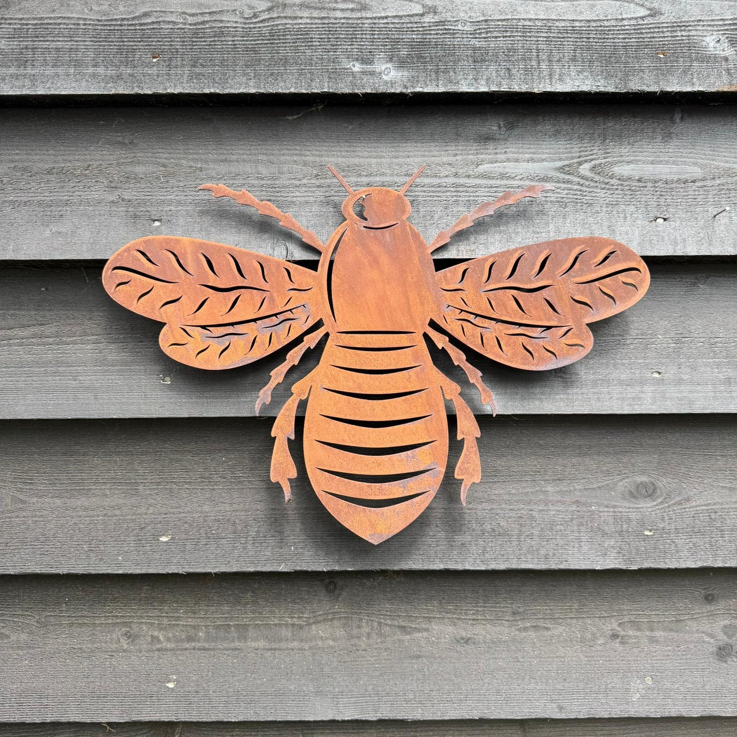 Large Rusty Metal Bee Garden Decoration