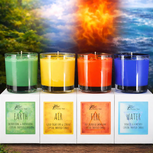 The Elements Complete Set Of Crystal Infused Scented Candles