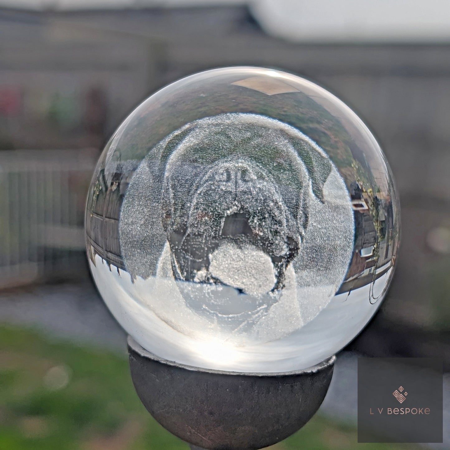 Stunning 3D Crystal Orb Decorative Garden Stake | Available in a number of designs.