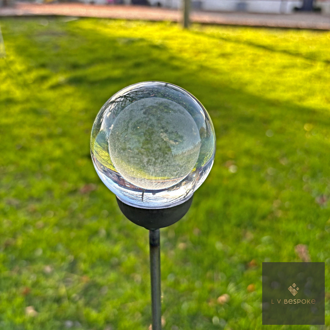 Stunning 3D Crystal Orb Decorative Garden Stake | Available in a number of designs.