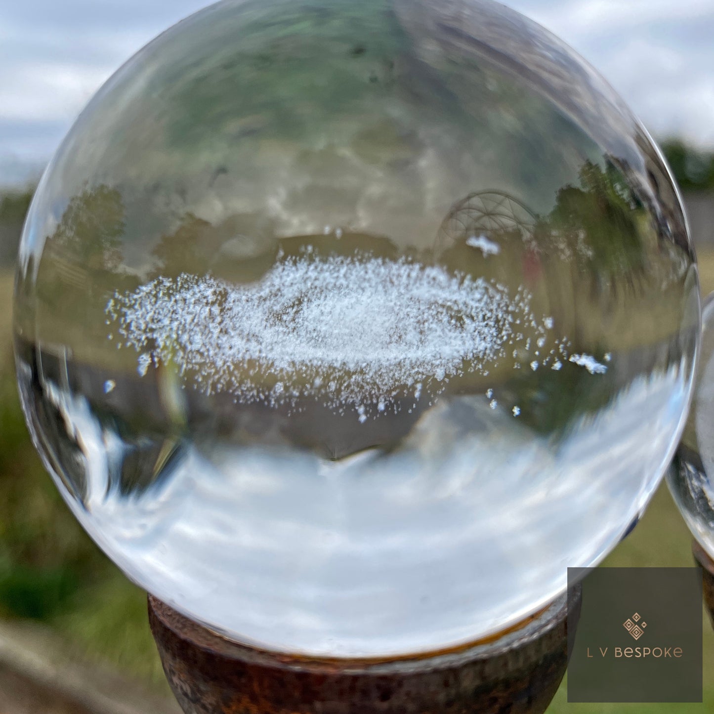 Stunning 3D Crystal Orb Decorative Garden Stake | Available in a number of designs.