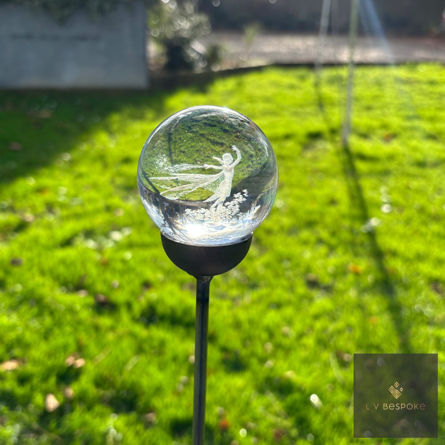 Stunning 3D Crystal Orb Decorative Garden Stake | Available in a number of designs.