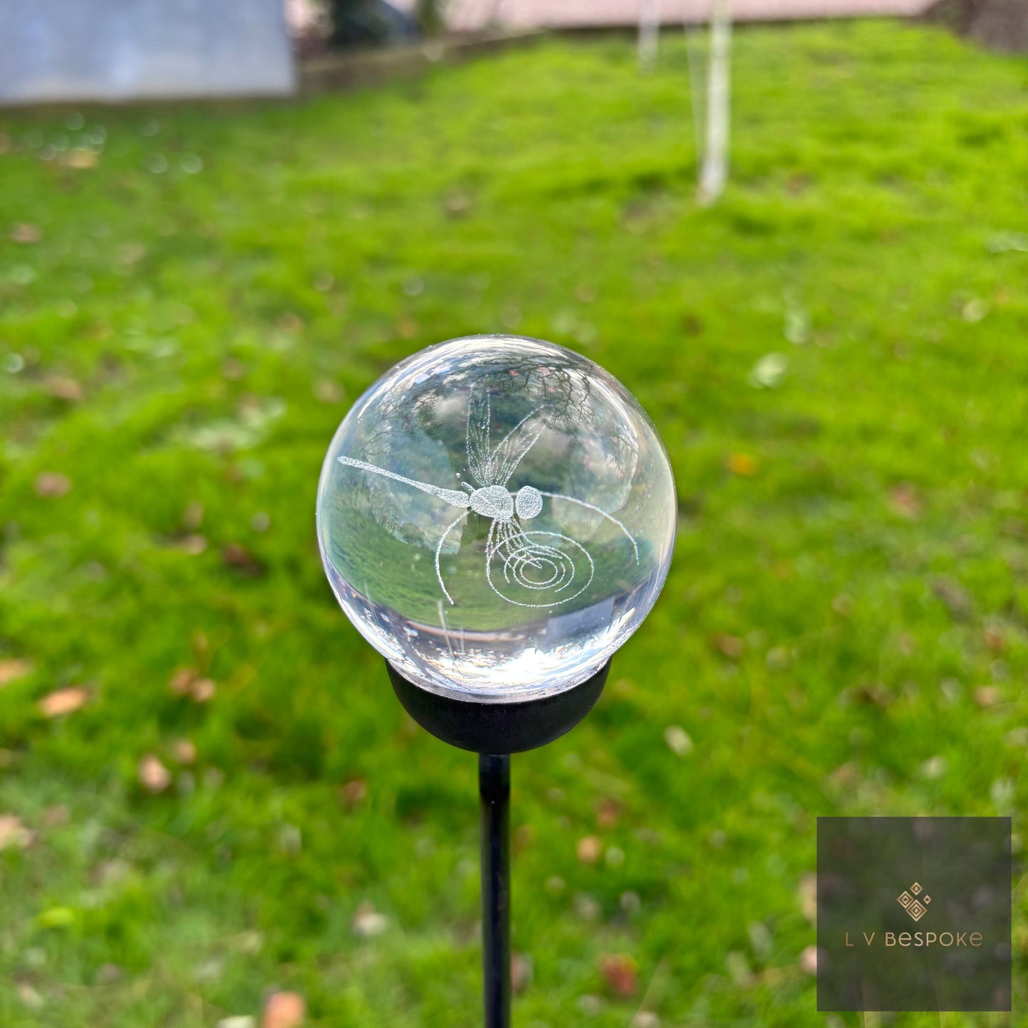 Stunning 3D Crystal Orb Decorative Garden Stake | Available in a number of designs.