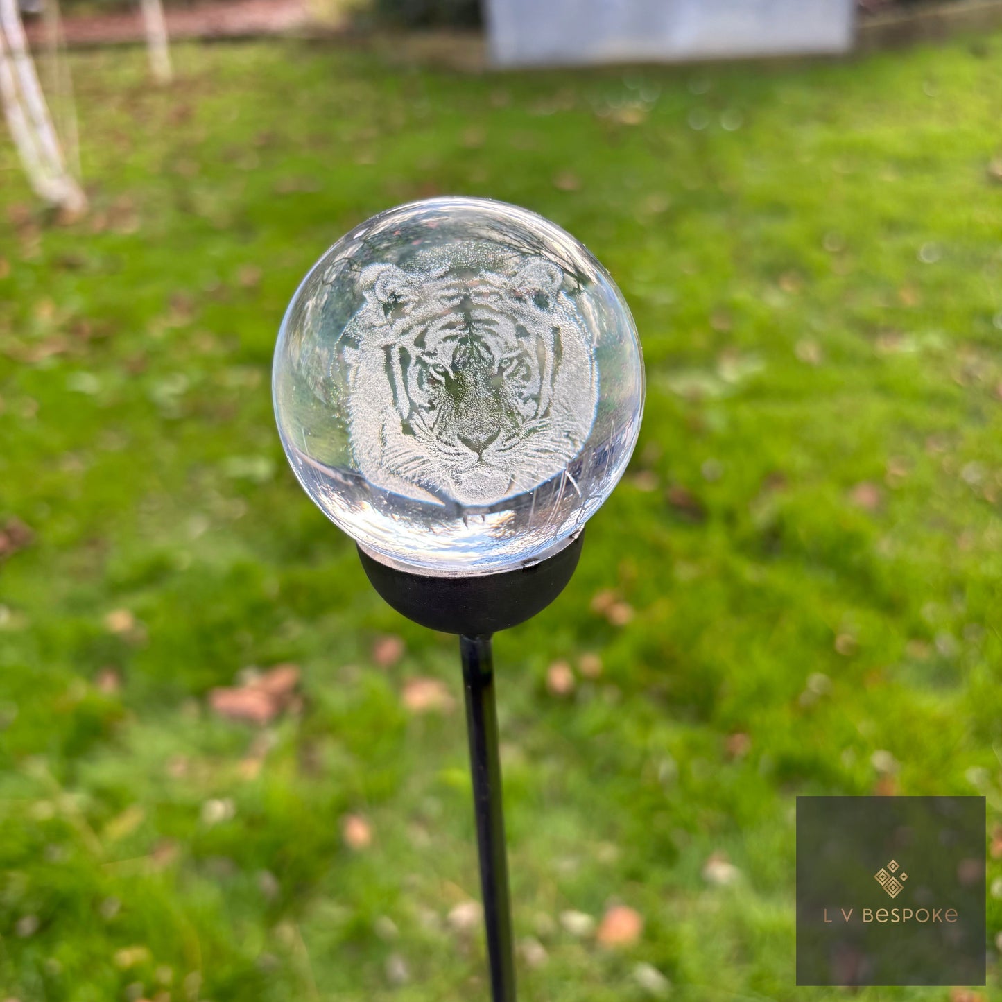 Stunning 3D Crystal Orb Decorative Garden Stake | Available in a number of designs.