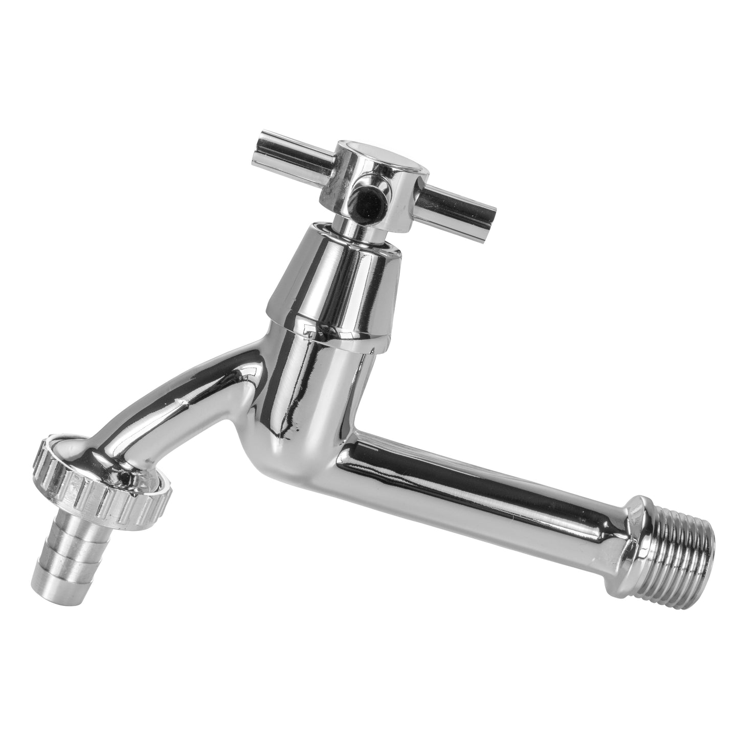 Water Butt Kit 1/2" with Extended Brass Chrome Tap ½” Barb and Drill Bit