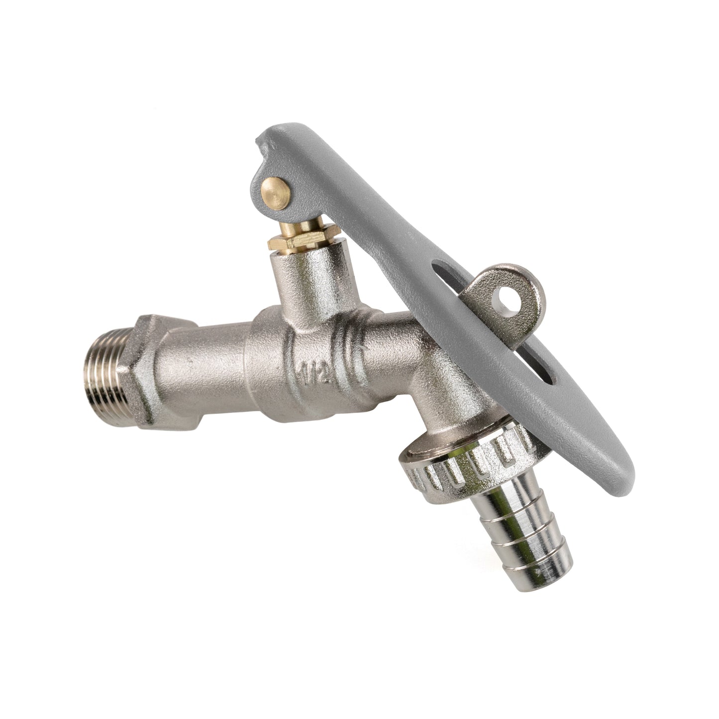 Water Butt Brass Kit 3/4" with Lever Tap Hose Barb and Lever Lock and Drill Bit