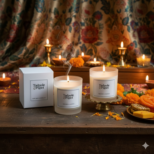 Dark Amber & Ginger Lily Scented Candle