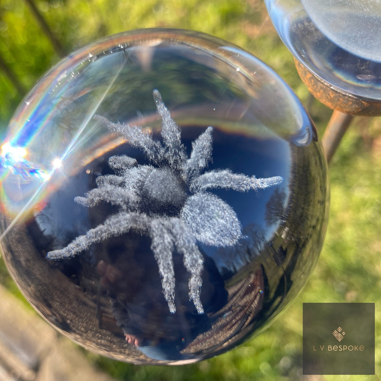 Stunning 3D Crystal Orb Decorative Garden Stake | Available in a number of designs.