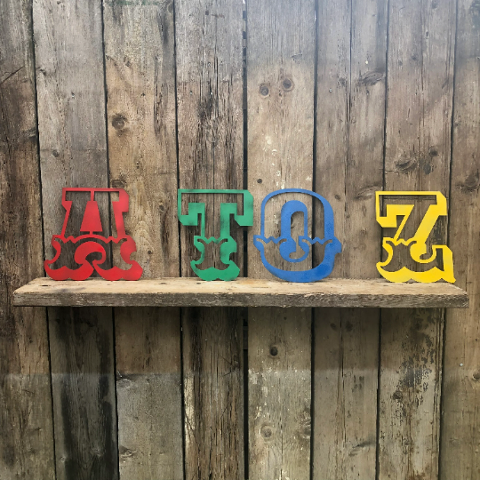 5" and 12" Metal Coloured Carnival Letters