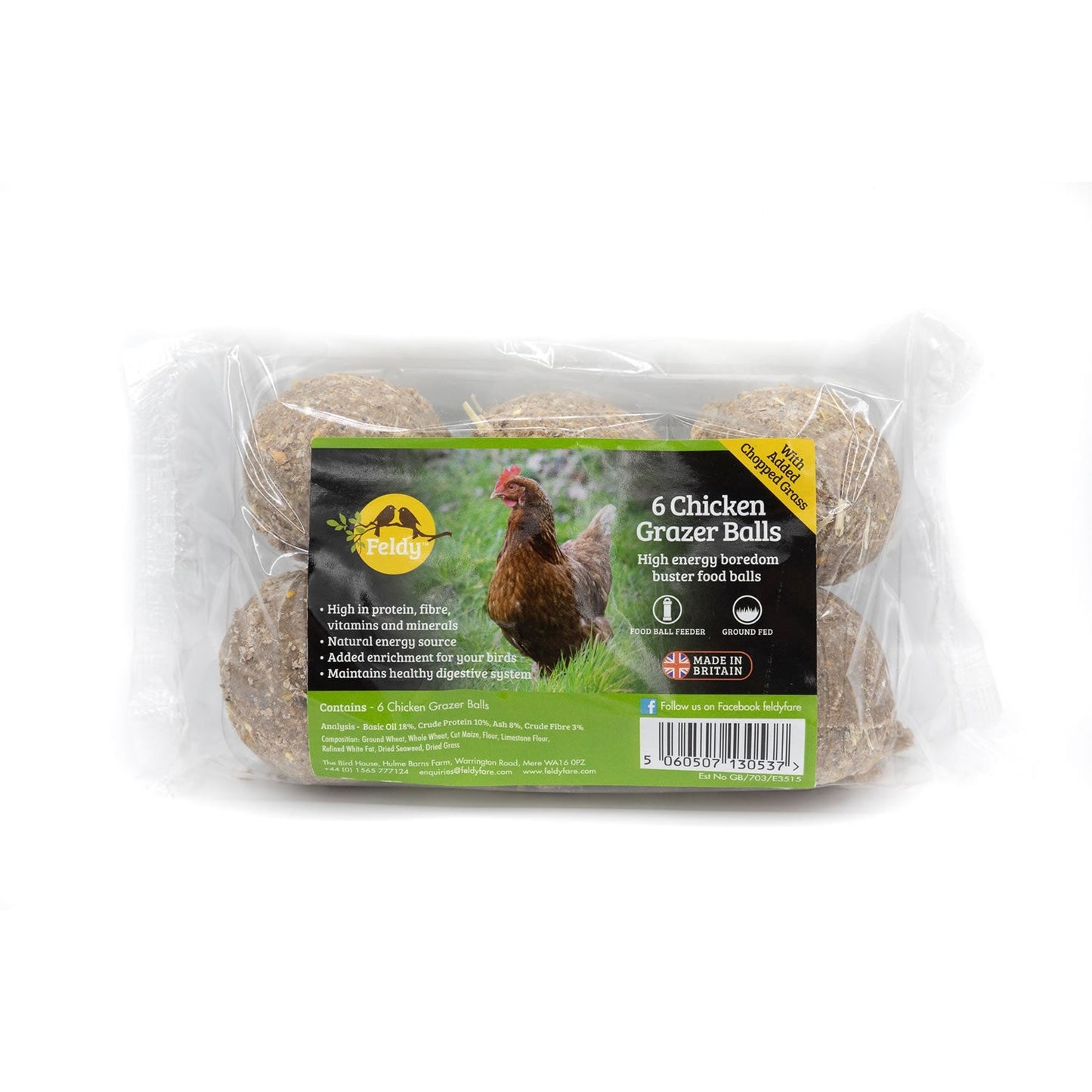 Feldy Chicken Pecking & Grazer Balls X6 - choose your flavour - BOREDOM BUSTER