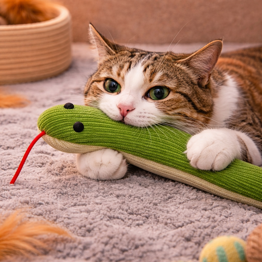 Cat Toy Snake Interactive Kick Toy for Indoor Cats - 37 cm